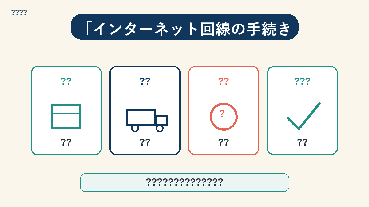 インターネット回線の解約・新規申込の手続きフロー
