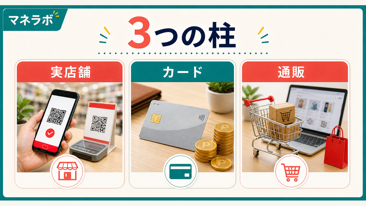 PayPay経済圏の3つの柱（PayPayカード・PayPay・Yahoo!ショッピング）